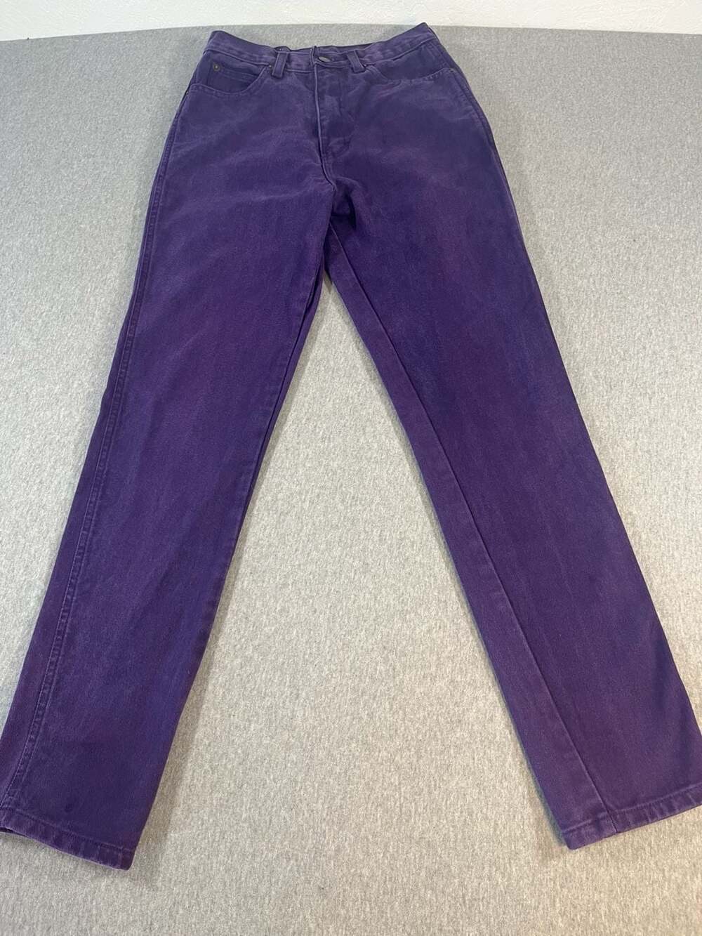 Vintage Jordache Basics 100% Cotton Purple Denim High Rise Mom Jeans Size 7/8